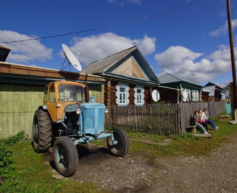 Сельские зарисовки. Село Кага Белорецкого района Башкирии Башкирия, природа, село