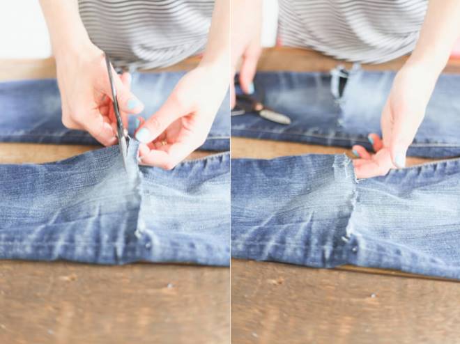Как сделать дырки на джинсах