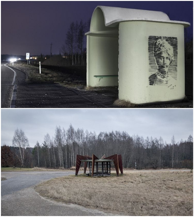 «Фантастические домики» на дорогах Прибалтики вдохновили Кристофера Хервинга на создание фотоколлекции «Советские автобусные остановки» (Пярну и Ниицуку, Эстония). © Christopher Herwig.