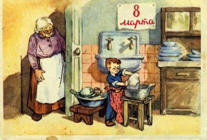 Теплая открытка с поздравлением для бабушки