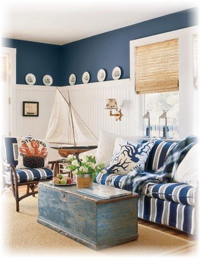 На палубе! Морской интерьер этим летом интерьер и дизайн,морской интерьер