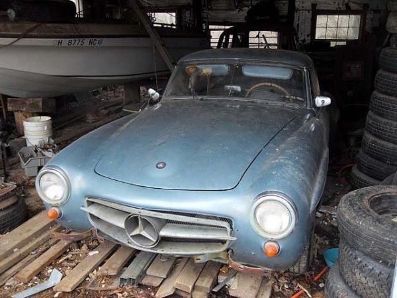 Mercedes 190SL авто, автомобили, заброшенные автомобили, машины