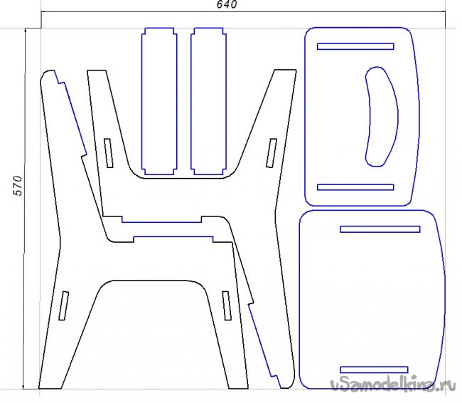 Детский стул из фанеры с чертежами Детский стул из фанеры с чертежами мастер-класс