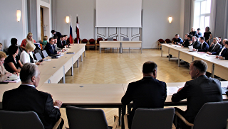 Церемония открытия совещания Латвийско-русской межправительственной комиссии