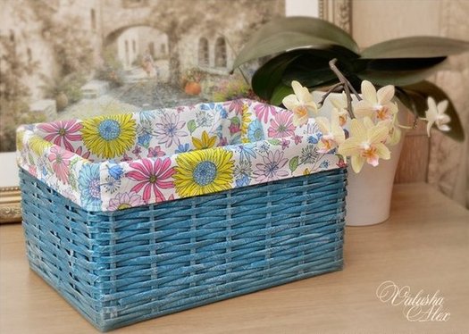 Плетенная корзинка из газетных трубочек Плетенная корзинка из газетных трубочек поделки,самоделки,своими руками,сделай сам,творчество