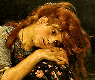 Девочка с персиками. Первая версия 