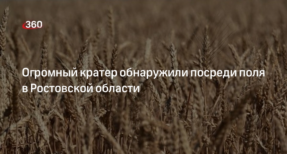 Участок земли провалился в поле в Красносулинском районе Ростовской области