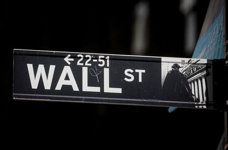 The Wall St. sign is seen near the New York Stock Exchange (NYSE) in New York City, U.S., March 29, 2021. REUTERS/Brendan McDermid
