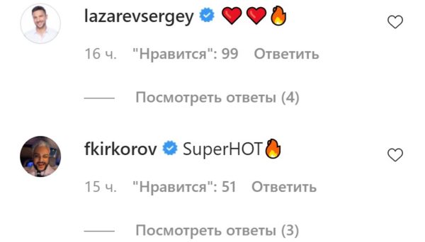 Комментарии Лазарева и Киркорова под новым фото Ани Лорак в Инстаграм