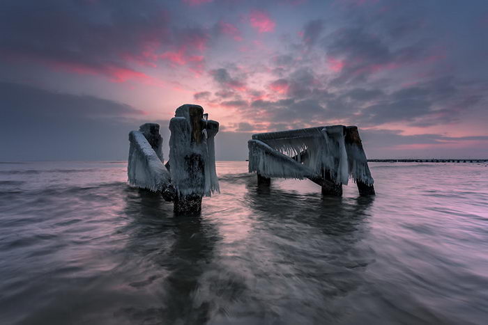 Балтийское море в фотографиях Michal Olech Михал, Романтичное, Балтийского, профессиональной, помощью, запечатлел, рассветы, летние, закаты, яркие, пирсы, Заледенелые, любимого, суровое, берега, фотографировал, течение, Olech, Michal, Польши