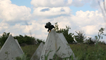 Позиции близ линии соприкосновения в Донбассе. Архивное фото