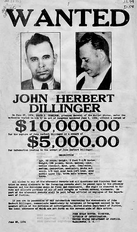 wanted dillinger