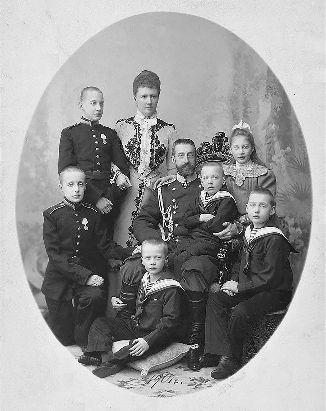 Великий князь Константин Константинович с семьей