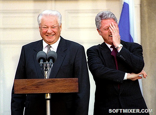 США. Президент США Билл Клинтон и Президент РФ Борис Ельцин во время пресс-конференции. Фото ИТАР-ТАСС