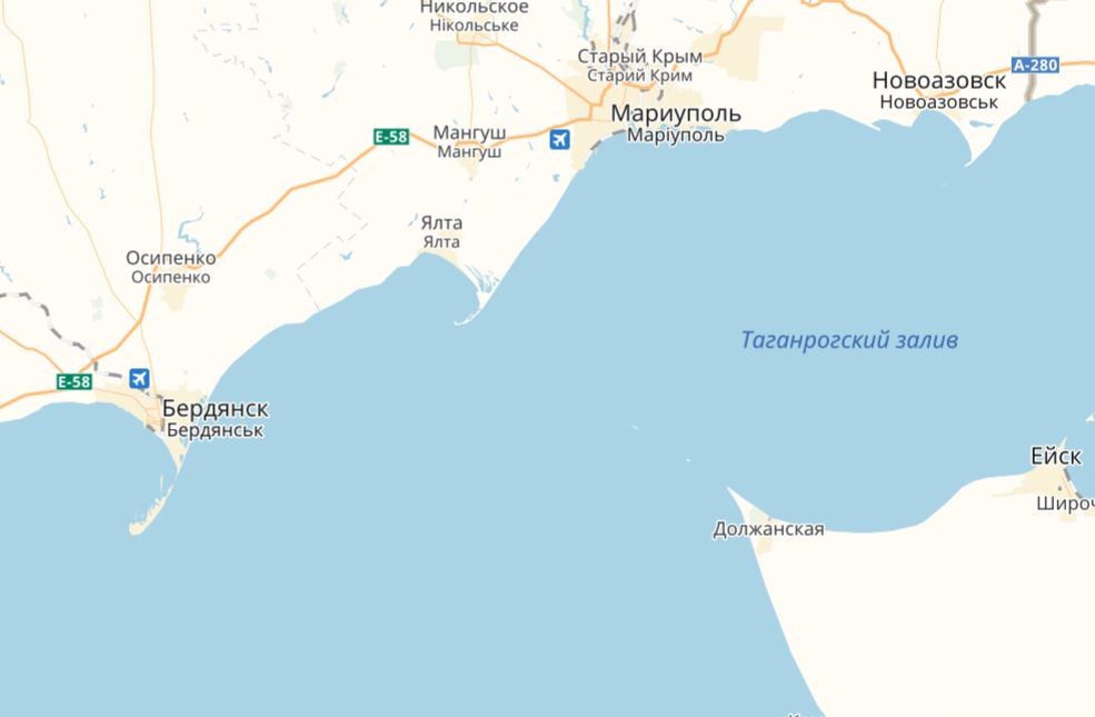 Карта бердянская коса
