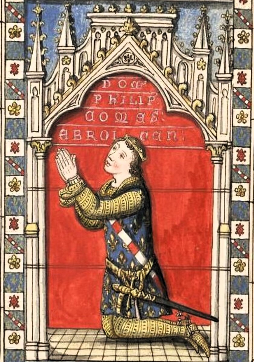  «Витраж с изображением Филиппа д’Эврё, мужа Жанны Наваррской» в соборе Эвре, Франция