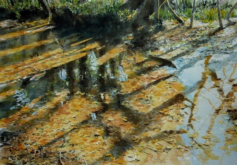 Картины, залитые теплом и светом. Художник Абе Тошиюки 