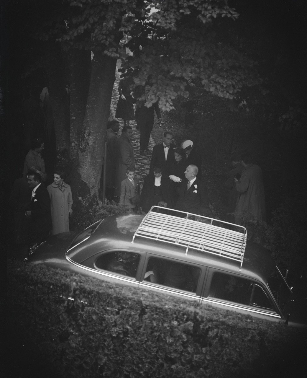 Hochzeit von Audrey Hepburn mit Mel Ferrer in der Kapelle auf dem Bürgenstock