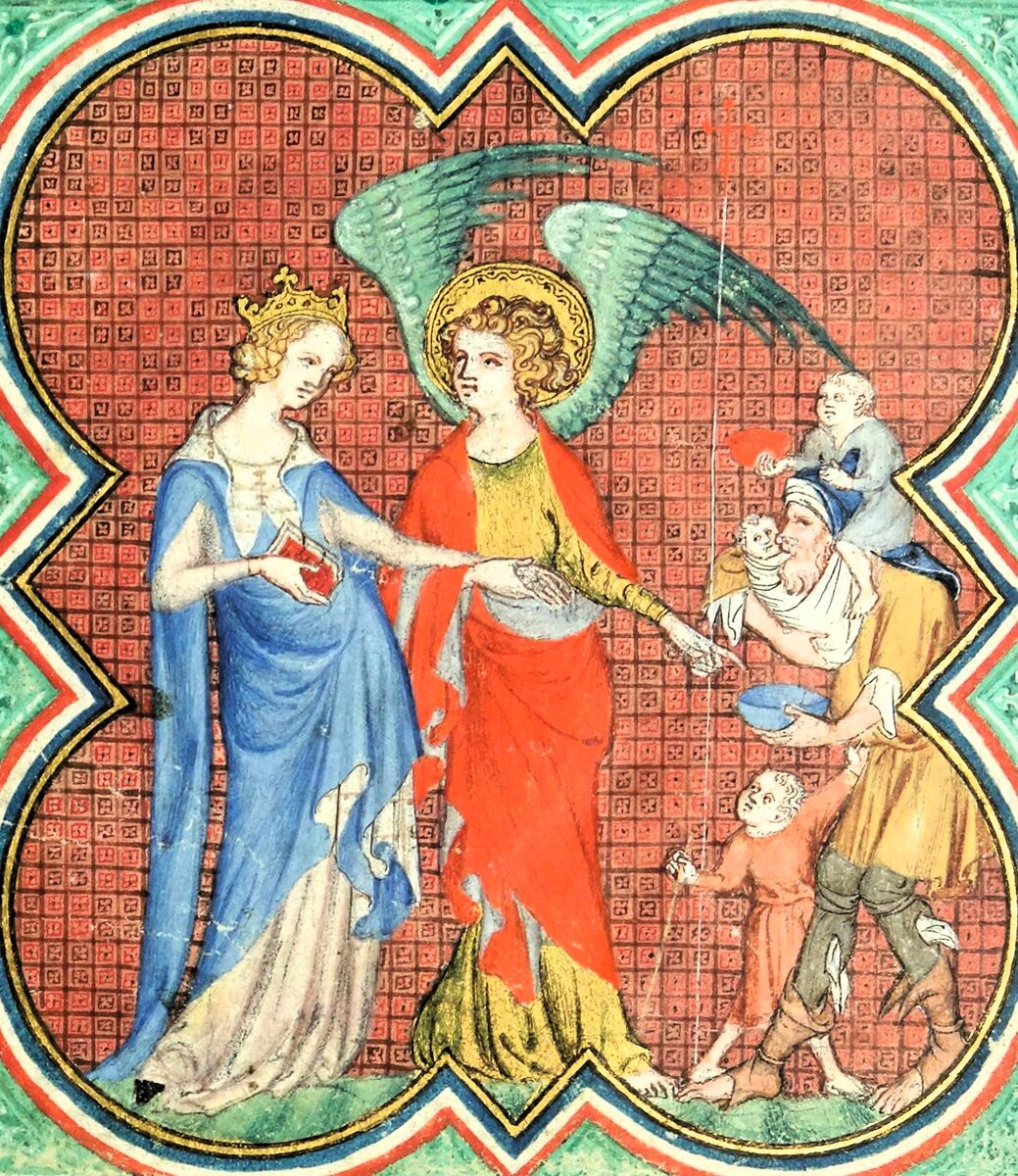 «Королева Жанна II Наваррская», иллюстрация Жана Ле Нуара, 1336 год