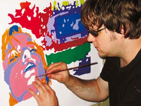 Сильные духом: слепой художник Джон Брамблитт Джона, цвета, картины, помощью, чувства, Картины, искусство, Брамблитт, краски, холст, художника, дальше, технике, эмоции, держит, слепого, может, после, ощупь, зрения