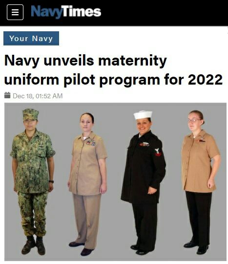 В ВМС США разработали форму для беременных