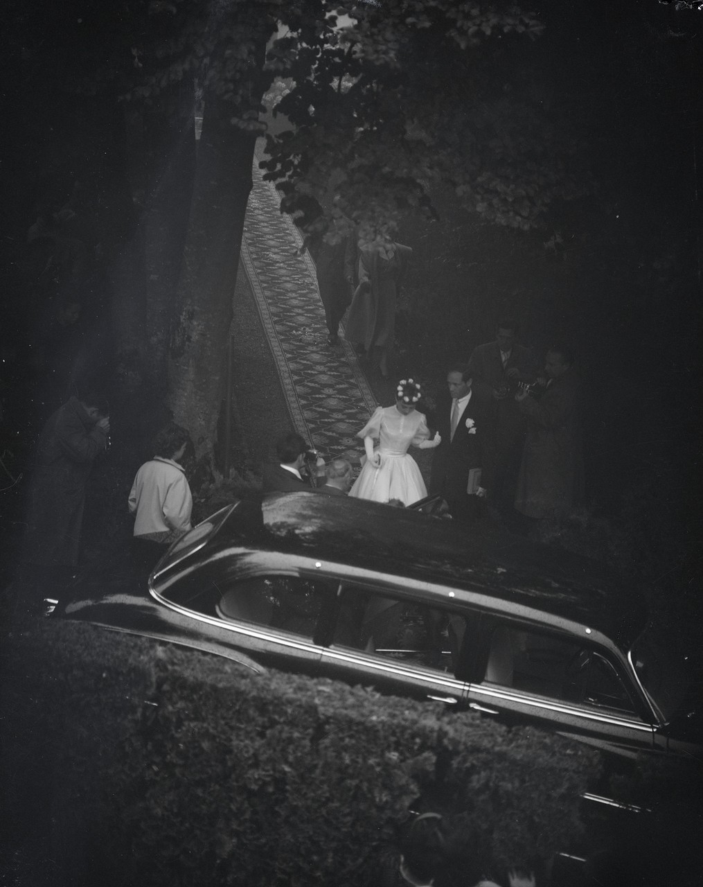 Hochzeit von Audrey Hepburn mit Mel Ferrer in der Kapelle auf dem Bürgenstock