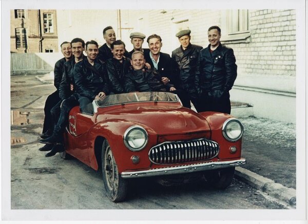 Чемпионат СССР по автомобильным гонкам. Сергей Васин, 7 - 8 сентября 1956 года, г. Москва, из архива МАММ/МДФ.