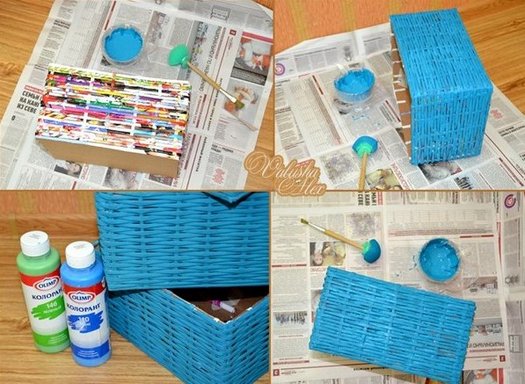 Плетенная корзинка из газетных трубочек Плетенная корзинка из газетных трубочек поделки,самоделки,своими руками,сделай сам,творчество