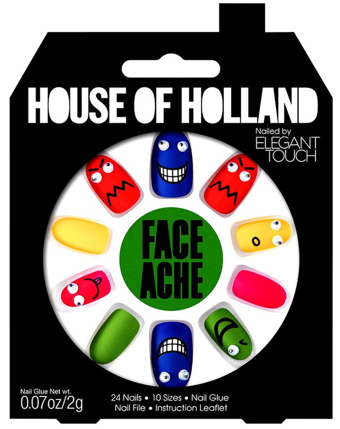 Разноцветные ногти House of Holland