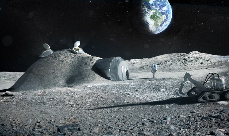 25 интересных концептов, показывающих, как может выглядеть первая база человечества на Луне база на луне, искусство, концепты, космос, луна, лунная база, наука