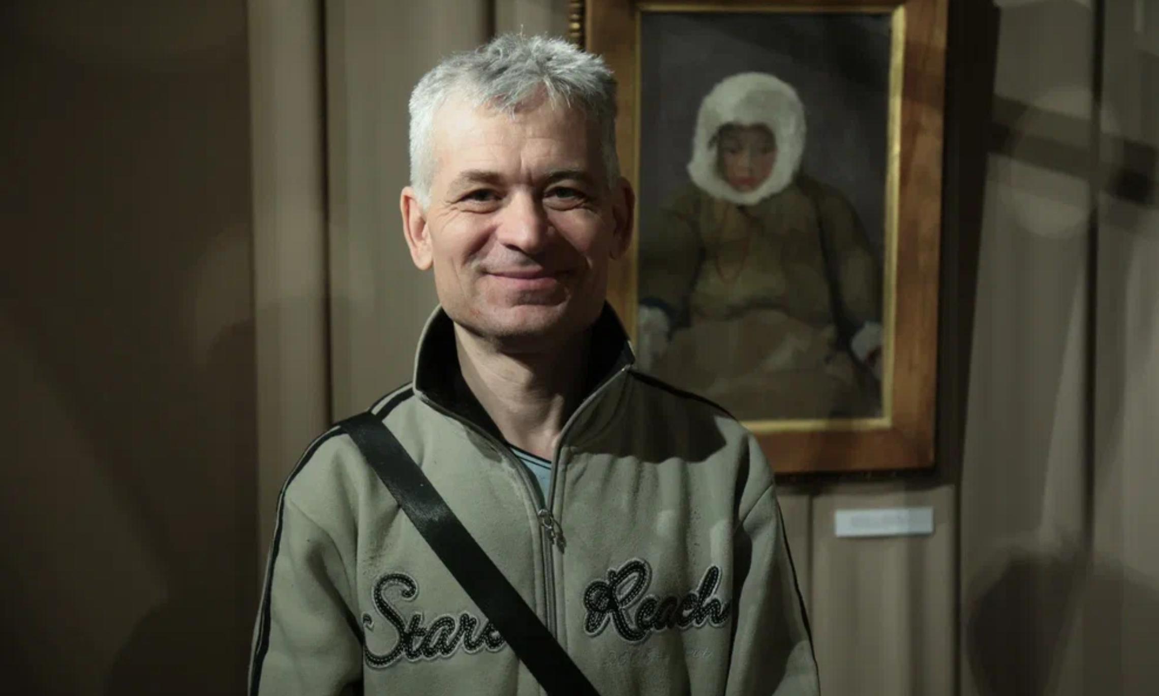 Владимир - житель Липецка, один из первых посетителей выставки