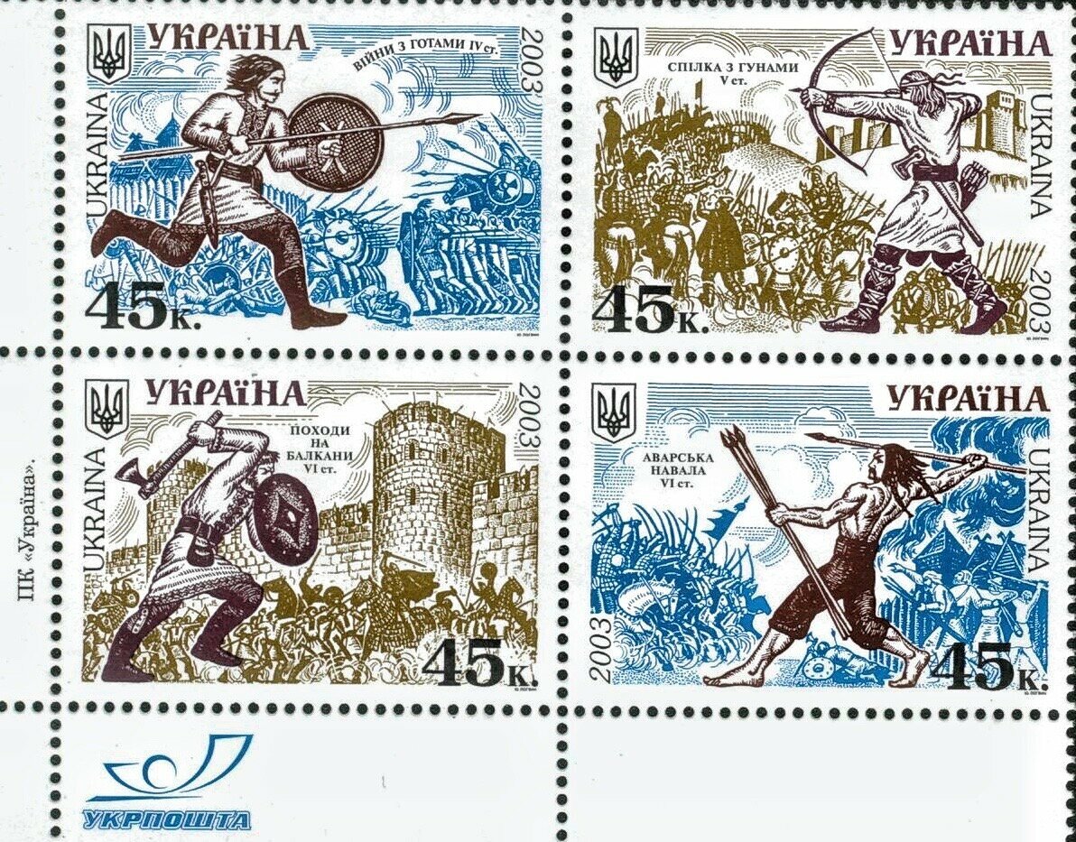 на почтовых марках Украины вся история Руси проходит в будущей  Украине