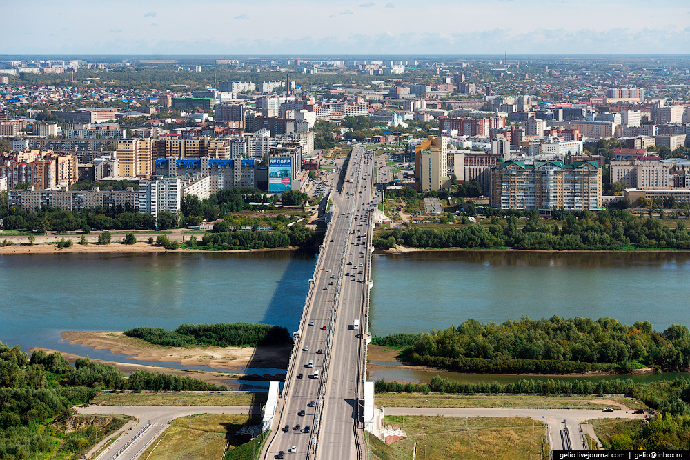 Омск с вертолёта