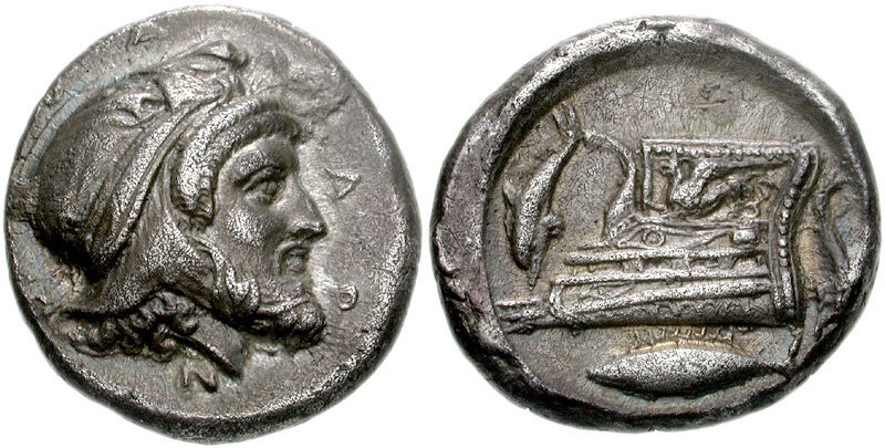 ​Фарнабаз, сатрап Геллеспонтской Фригии, на монете, отчеканенной в 398–396 годах до н.э. en.wikipedia.org - Военная кампания спартанца Деркилида | Warspot.ru