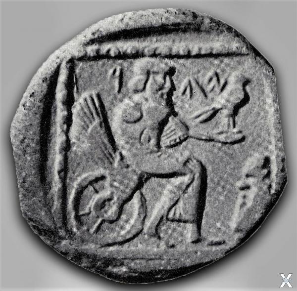 Монета с возможным изображением Яхве