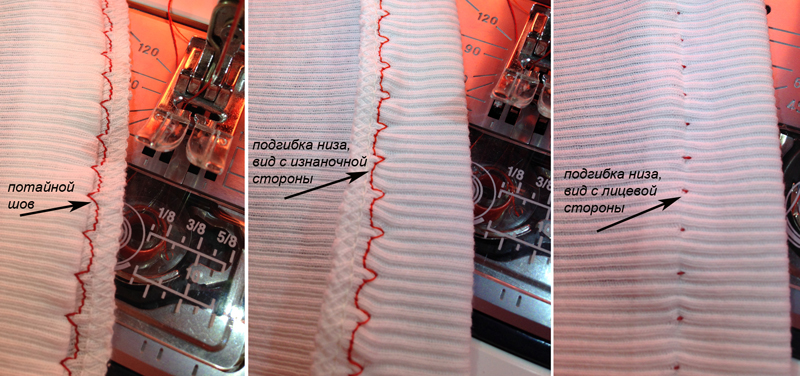 Подгибка низа в трикотажных изделиях