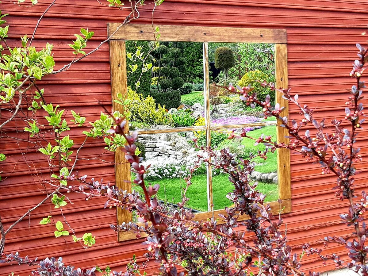 Зеркала в саду: как сделать красивую обманку своими руками декор,для дома и дачи,мастер-класс,своими руками