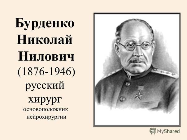 140 лет со дня рождения основоположника отечественной нейрохирургии Николая Ниловича Бурденко