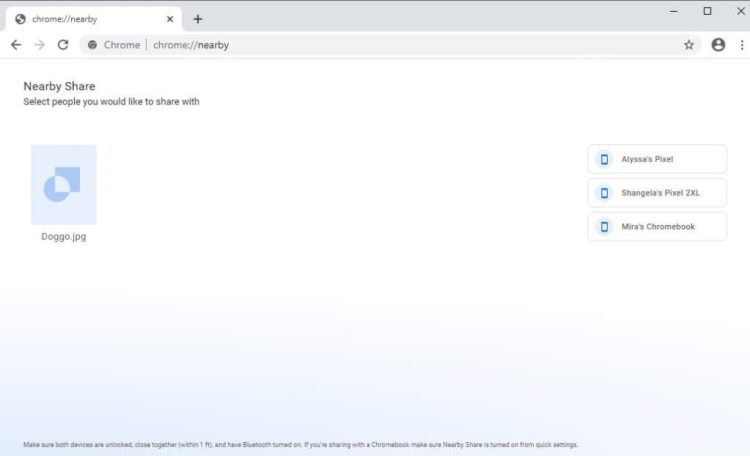 Google тестирует функцию Nearby Share в браузере Chrome для Windows 10 Google тестирует функцию Nearby Share в браузере Chrome для Windows 10