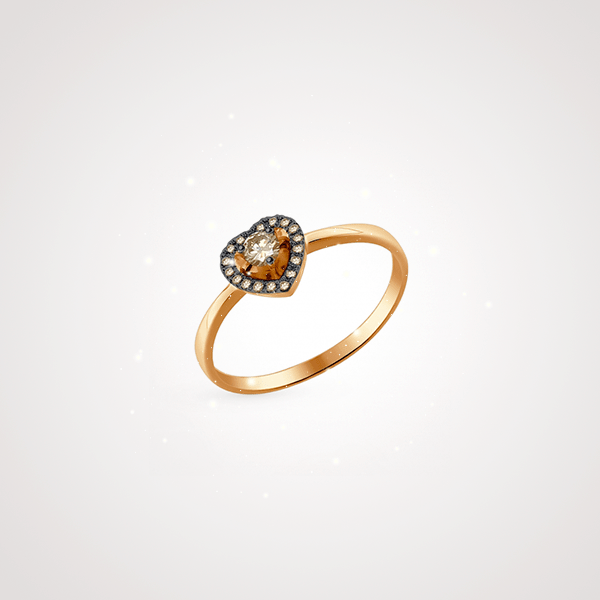 Помолвочное кольцо Sokolov, розовое золото, бриллианты