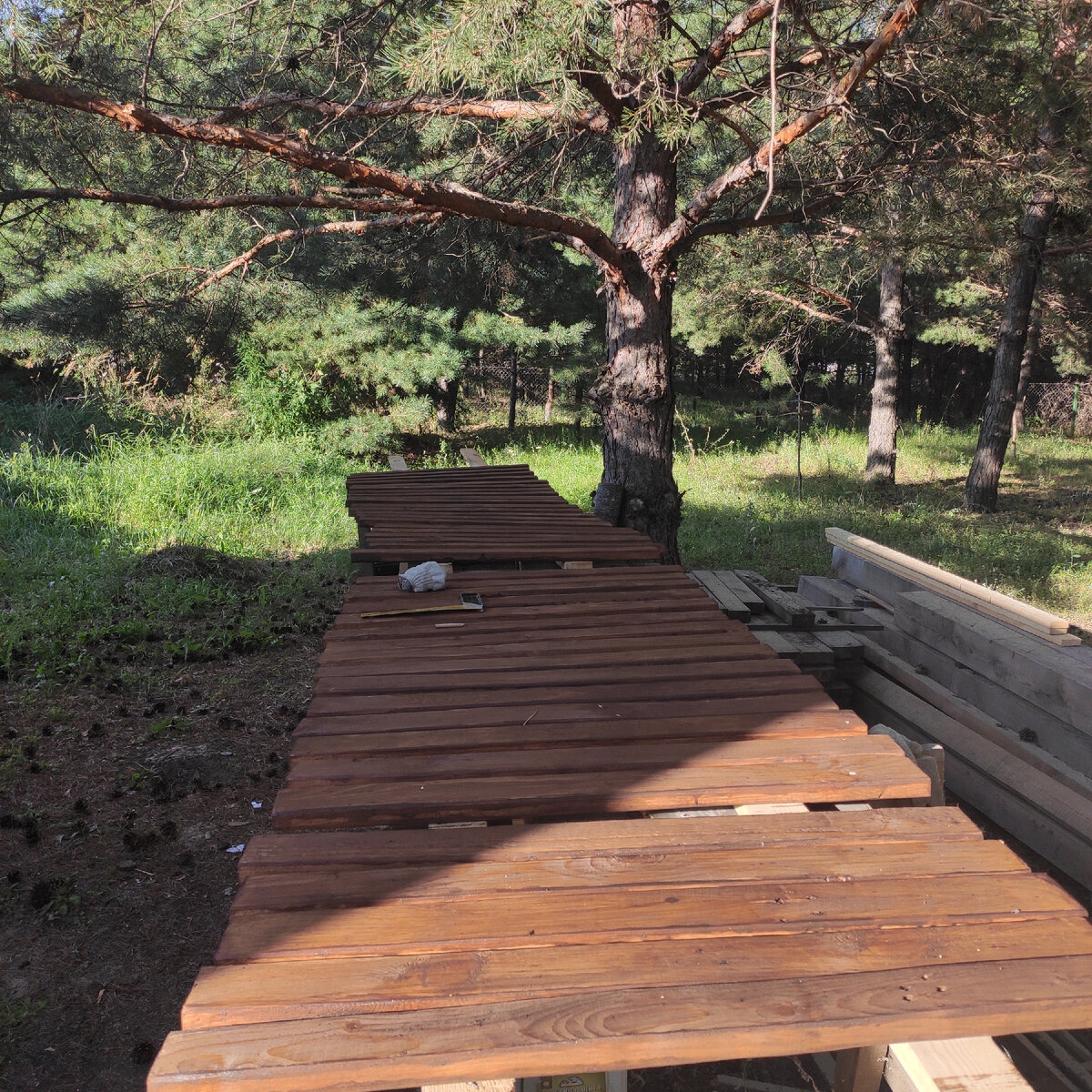 Переносная  садовая дорожка из дерева для дома и дачи,мастер-класс
