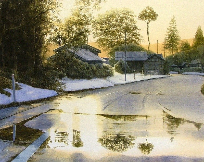 Картины, залитые теплом и светом. Художник Абе Тошиюки 