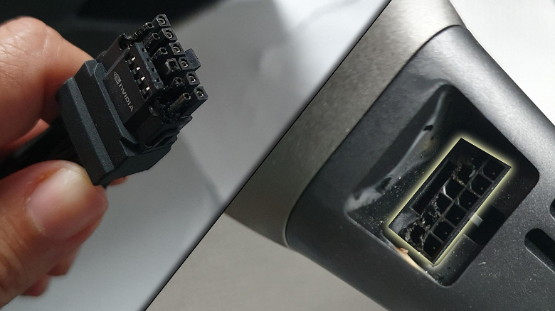  разъем питания GeForce RTX 5090 расплавился под нагрузкой, но видеокарта продолжила работать