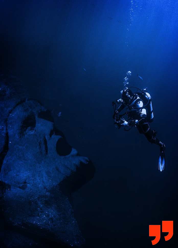 Аквалангист-дайвер, который покоряет самые глубокие моря и океаны. CC0