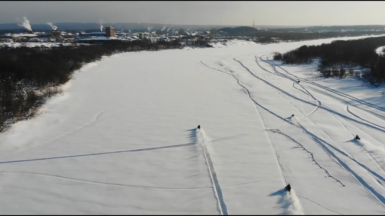 Съемка реки Вишеры с воздуха - Красновишерск, ВЦБЗ, пос. Набережный 