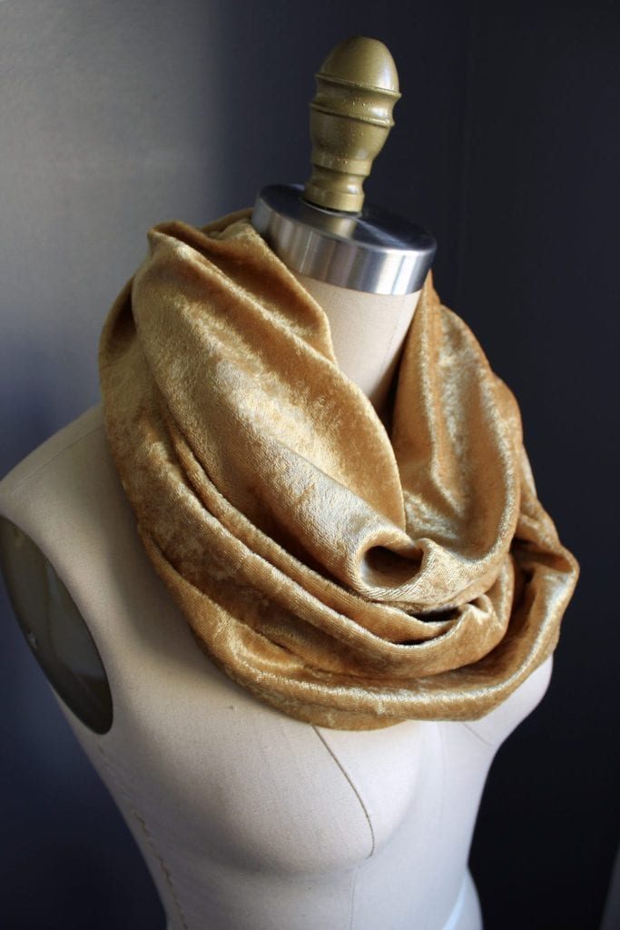 Уютный, бархатный шарф-снуд за 20 минут одежда,рукоделие,своими руками,сделай сам,Шарф-Снуд