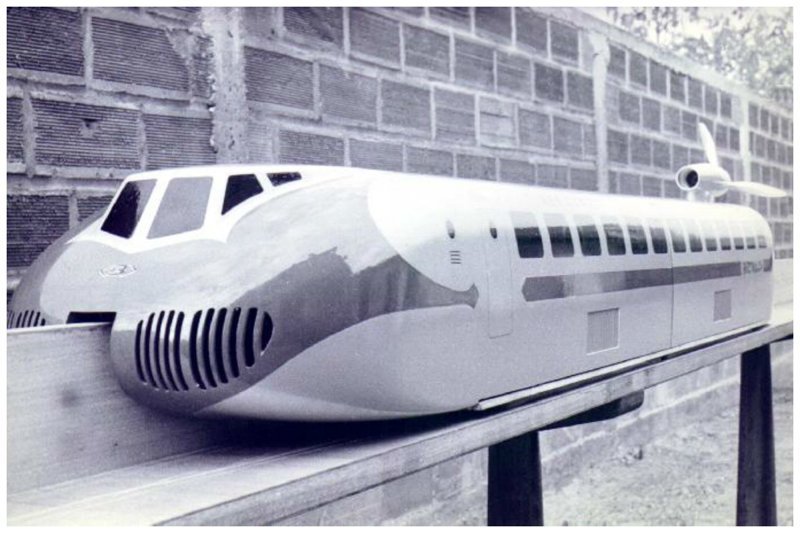 Модель поезда на воздушной подушке вагоны, железнодорожные, изобретения, поезда, рельсы, факты, фантазии