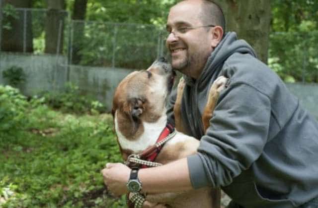 мужчина с собакой