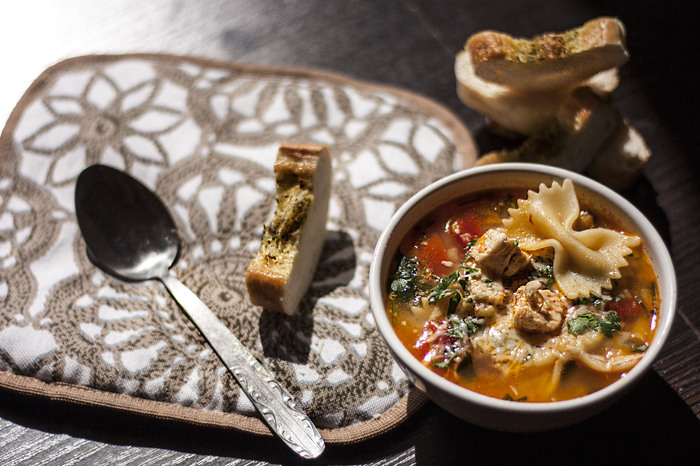 Минестроне с курицей и цветной капустой Кулинария, Еда, Суп, Итальянская кухня, Обед, Рецепт, Длиннопост