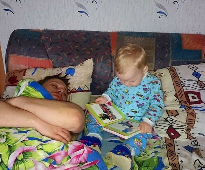 Когда батя берется за воспитание ребенка! картинки